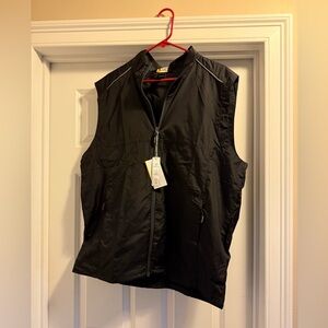 Core365 Black Vest, L, Reflective & Weather Resistant